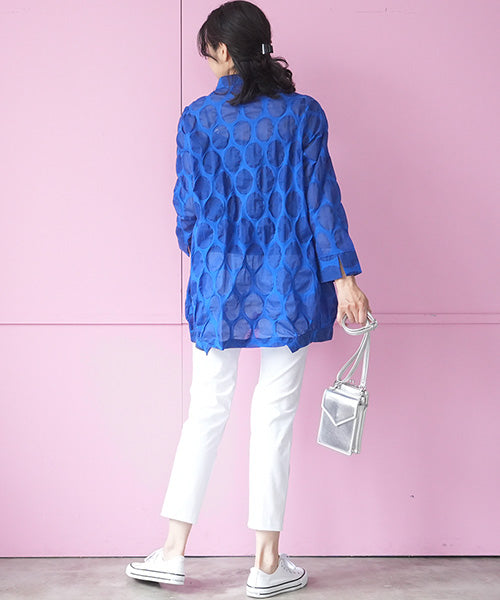 SALE✩.*˚スコットクラブ系列 Vin ビタミンカラー シアー素材ブラウス 