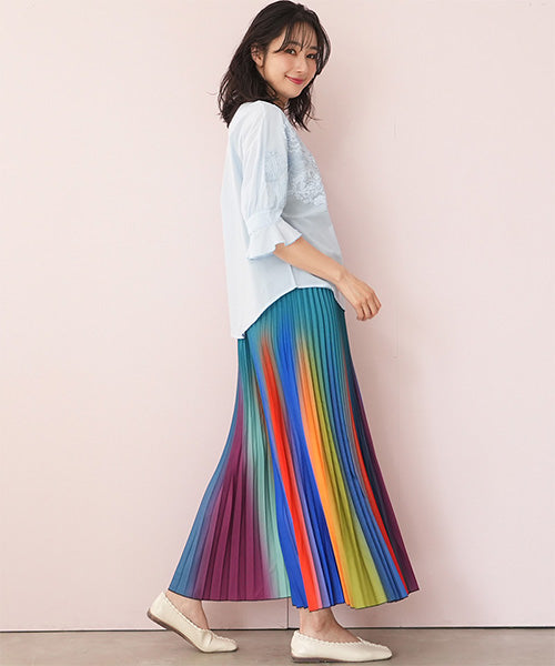 綿100％コード刺繍ドルマンスリーブブラウス 52-0081