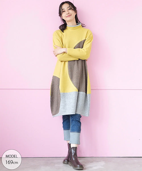 サークル切替コクーンニットワンピース 52-0121