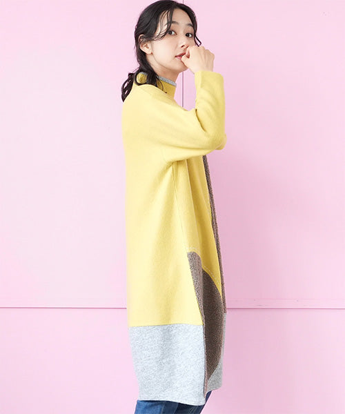 サークル切替コクーンニットワンピース 52-0121