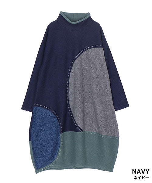 サークル切替コクーンニットワンピース 52-0121