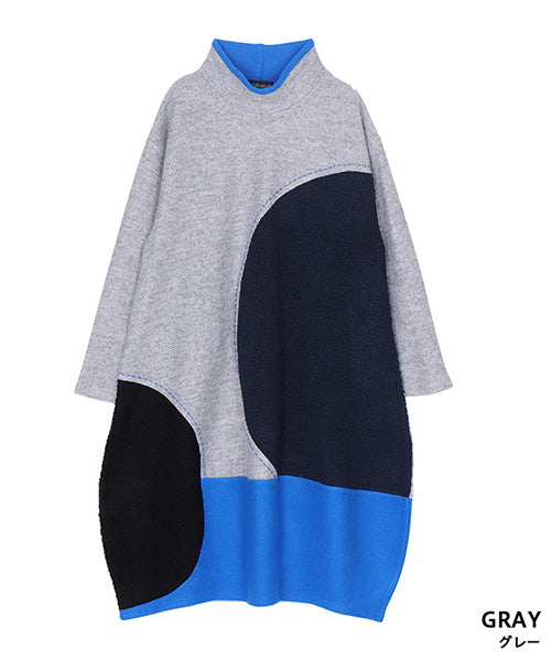 サークル切替コクーンニットワンピース 52-0121