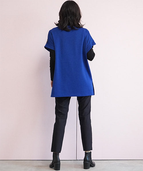 英字パッチワークデザインチュニック 52-0135