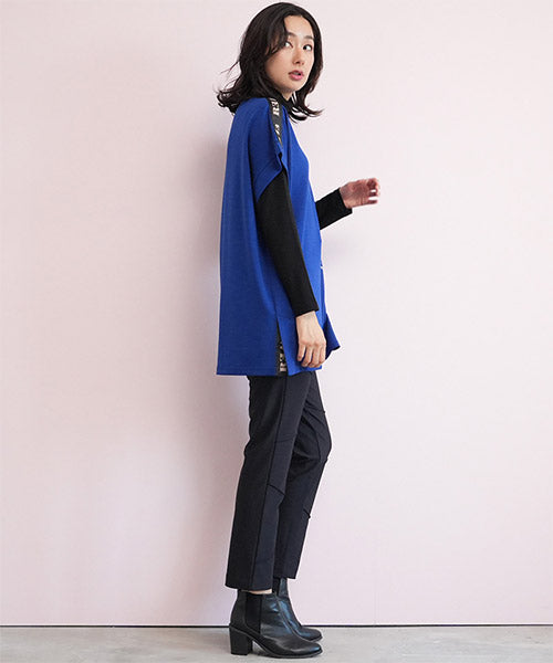 英字パッチワークデザインチュニック 52-0135