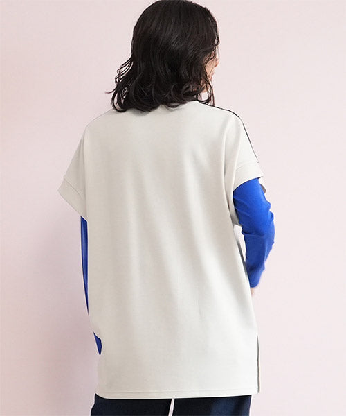 英字パッチワークデザインチュニック 52-0135