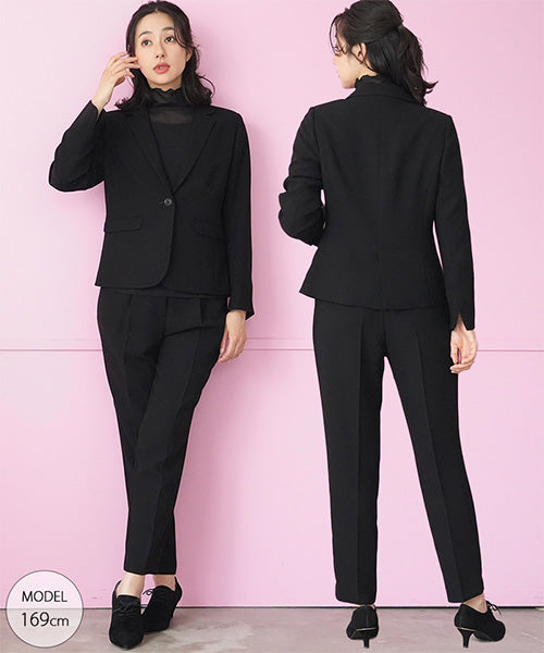 【セットアップ】テーラーカラージャケット＆テーパードパンツ 55-0063