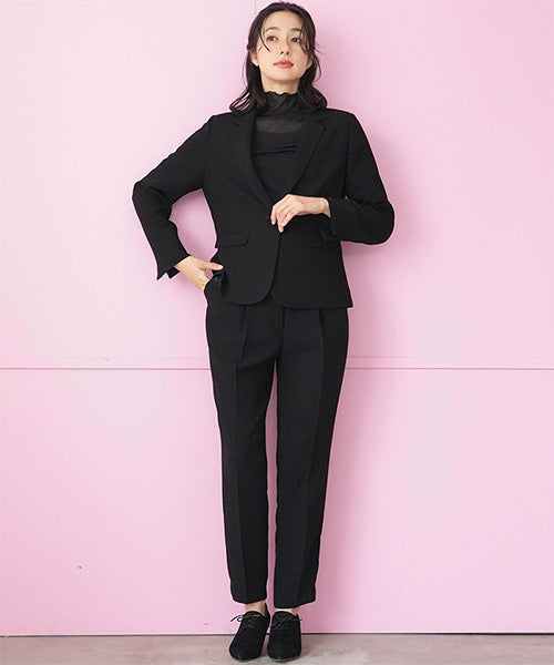 【セットアップ】テーラーカラージャケット＆テーパードパンツ 55-0063