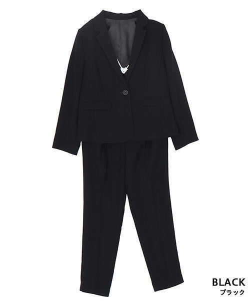 【セットアップ】テーラーカラージャケット＆テーパードパンツ 55-0063