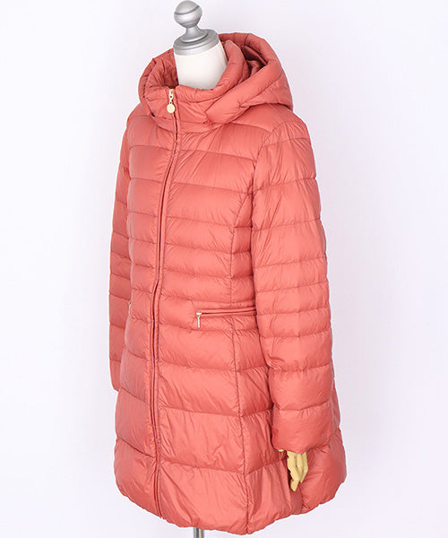 撥水加工フード付きAラインダウンコート 55-0087｜40代 50代 60代 大人