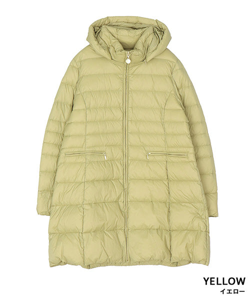 撥水加工フード付きAラインダウンコート 55-0087｜40代 50代 60代 大人