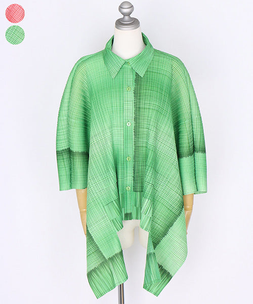 プリーツ加工グラデーション変形デザインジャケット 91-0174