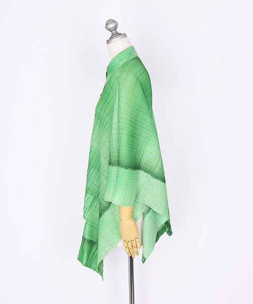 プリーツ加工グラデーション変形デザインジャケット 91-0174