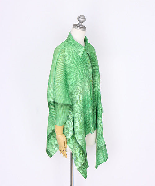 プリーツ加工グラデーション変形デザインジャケット 91-0174