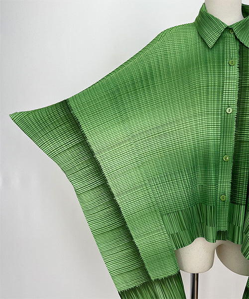 プリーツ加工グラデーション変形デザインジャケット 91-0174