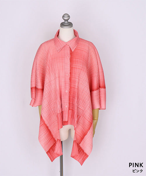 プリーツ加工グラデーション変形デザインジャケット 91-0174