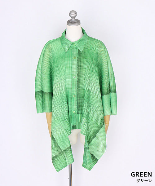 プリーツ加工グラデーション変形デザインジャケット 91-0174